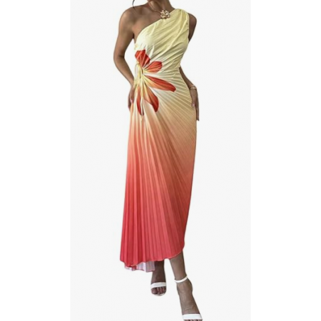 2025 Strapless Maxi Dress Ombre Bodycon Tube Dresses - SunSet