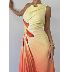 2025 Strapless Maxi Dress Ombre Bodycon Tube Dresses - SunSet