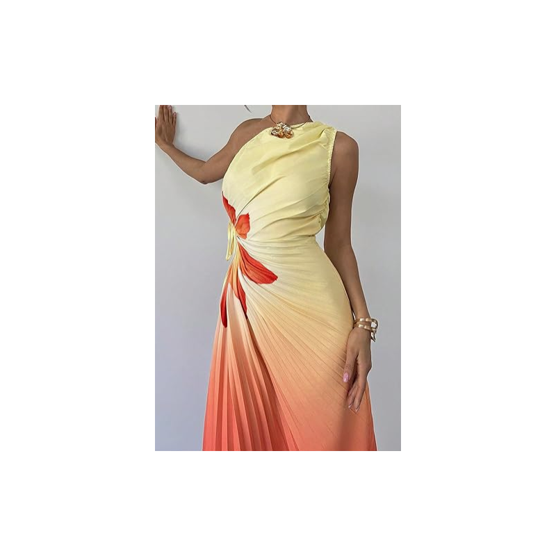 2025 Strapless Maxi Dress Ombre Bodycon Tube Dresses - SunSet 2025 Strapless Maxi Dress Ombre Bodycon Tube Dresses - SunSet