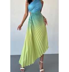 NH 2025 Strapless Maxi Dress Ombre Bodycon Tube Dresses - Rainbow
