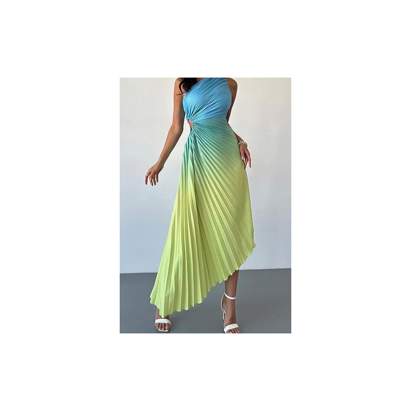 NH 2025 Strapless Maxi Dress Ombre Bodycon Tube Dresses - Rainbow NH 2025 Strapless Maxi Dress Ombre Bodycon Tube Dresses - Rainbow