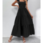 NH Summer Floral Dresses 2025 Beach Vacation Casual Long Maxi Sundresses - Dark Star