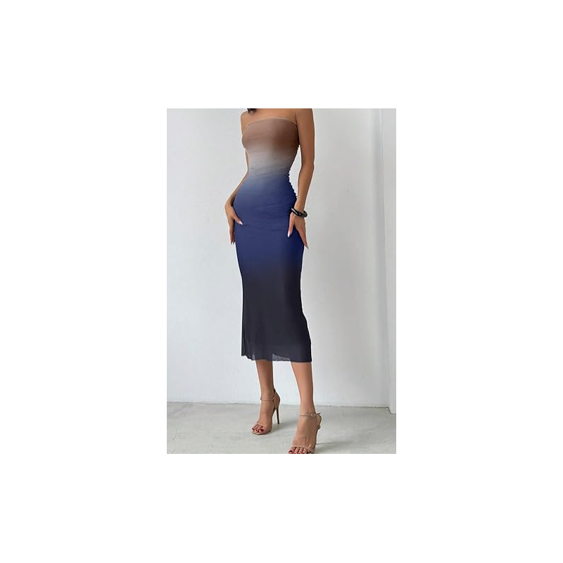NH 2025 Cocktail Mesh Ombre Bodycon Dresses - Dark Violet NH 2025 Cocktail Mesh Ombre Bodycon Dresses - Dark Violet
