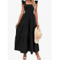 NH Summer Floral Dresses 2025 Beach Vacation Casual Long Maxi Sundresses - Dark Star