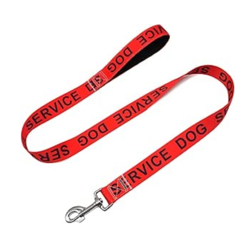 4FT Service Dog Leash， Wide Nylon Dog Leash with Comfortable Neoprene Handle