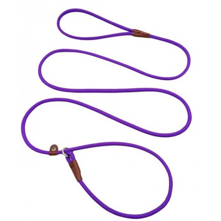 Slip Lead Control Leash for Dogs No Pull，1/4” Rope Leashes for Small Medium Animals Purple