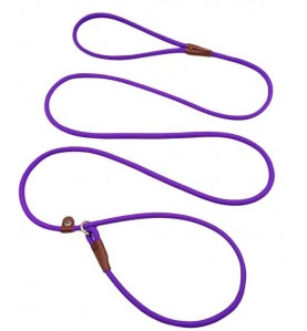 Slip Lead Control Leash for Dogs No Pull，1/4” Rope Leashes for Small Medium Animals Purple