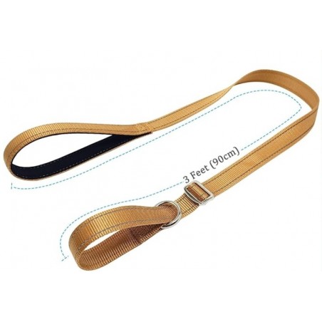 Slip Lead Dog Training Leash (3 FT x 1 in, Brown)