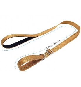 Slip Lead Dog Training Leash (3 FT x 1 in, Brown)