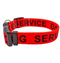 Service Dog Collar, 1” and 1.5” Wide Dog Collar Strong Nylon Medium Large Extra-Large Dog Collars