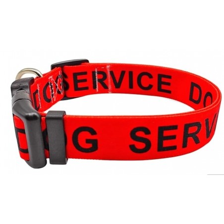 Service Dog Collar, 1” and 1.5” Wide Dog Collar Strong Nylon Medium Large Extra-Large Dog Collars