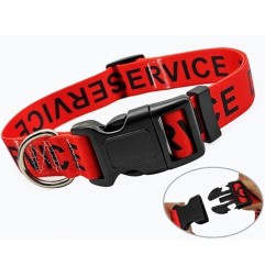 Service Dog Collar, 1” and 1.5” Wide Dog Collar Strong Nylon Medium Large Extra-Large Dog Collars