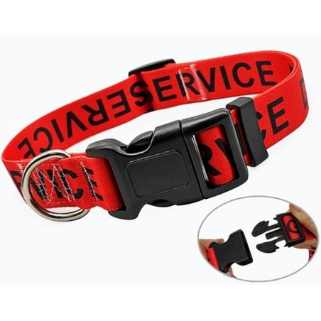 Service Dog Collar, 1” and 1.5” Wide Dog Collar Strong Nylon Medium Large Extra-Large Dog Collars