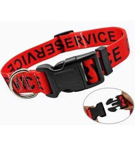 Service Dog Collar, 1” and 1.5” Wide Dog Collar Strong Nylon Medium Large Extra-Large Dog Collars