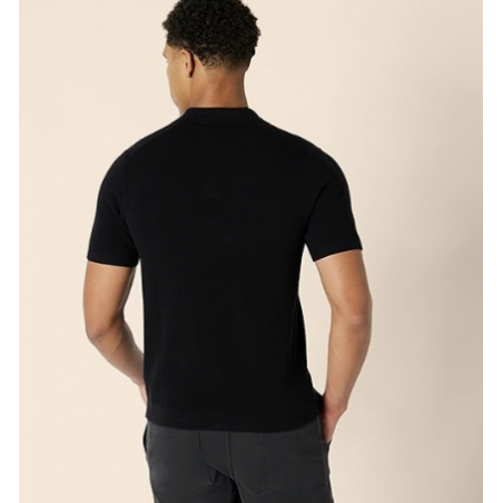 NH Men's Regular-Fit Short-Sleeve Knit Polo Sweater - Black