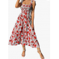 copie de copie de NH Summer Floral Dresses 2025 Beach Vacation Casual Long Maxi Sundresses - Blue Foam Dream