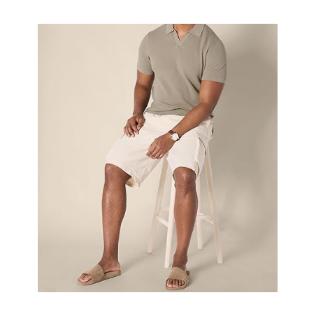 NH Men's Regular-Fit Short-Sleeve Knit Polo Sweater - Khaki