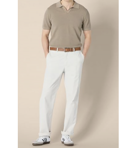 NH Men's Regular-Fit Short-Sleeve Knit Polo Sweater - Khaki