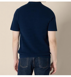 NH Men's Regular-Fit Short-Sleeve Knit Polo Sweater - Navy