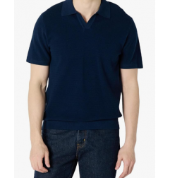 NH Men's Regular-Fit Short-Sleeve Knit Polo Sweater - Navy