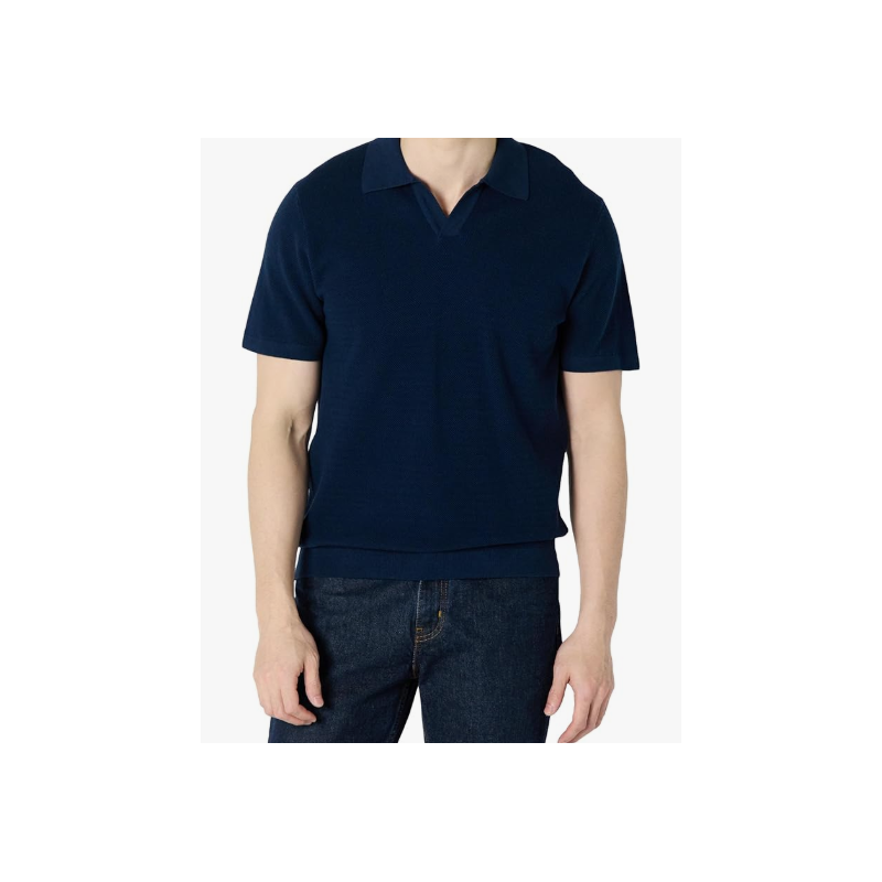 NH Men's Regular-Fit Short-Sleeve Knit Polo Sweater - Navy NH Men's Regular-Fit Short-Sleeve Knit Polo Sweater - Navy