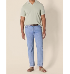 NH Men's Regular-Fit Short-Sleeve Knit Polo Sweater - Light Green