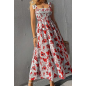 NH Summer Floral Dresses 2025 Beach Vacation Casual Long Maxi Sundresses - Fire Blossom