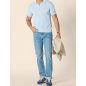 NH Men's Regular-Fit Short-Sleeve Knit Polo Sweater - Light Blue