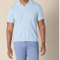 NH Men's Regular-Fit Short-Sleeve Knit Polo Sweater - Light Blue