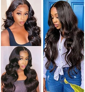 Body Wave Lace Top Closure Brazilian Human Hair Body Wave 4x4 Free Part Swiss Lace With Baby Hair Natural Black Color