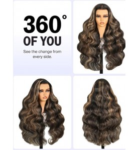 Transparent Lace Front Wigs Human Hair 200% Density Balayage Body Wave Lace Front Wigs for Black Women Human Hair