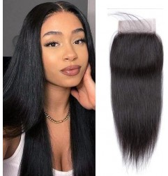 Straight Lace Closure 4x4 Free Part Closure 100% Brazilian Virgin Human Hair Lace
