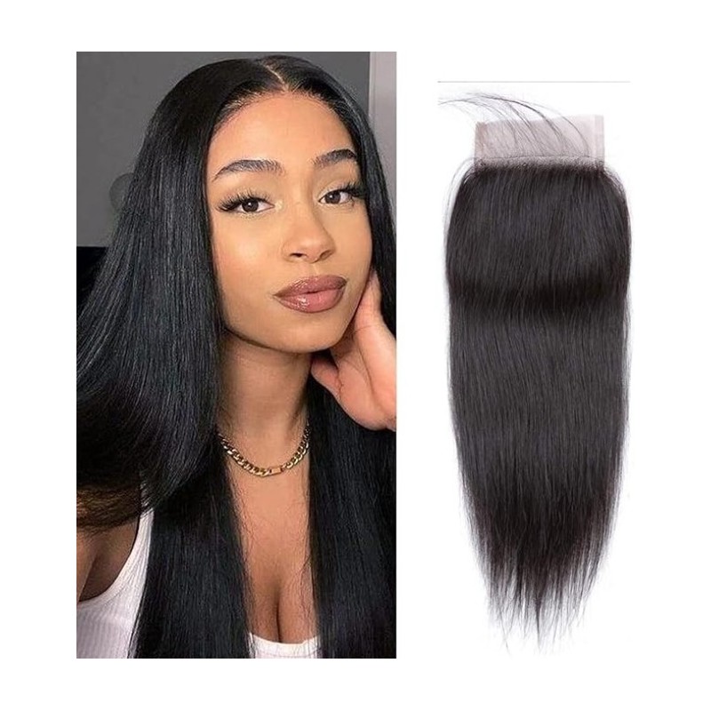 Straight Lace Closure 4x4 Free Part Closure 100% Brazilian Virgin Human Hair Lace Straight Lace Closure 4x4 Free Part Closure 100% Brazilian Virgin Human Hair Lace