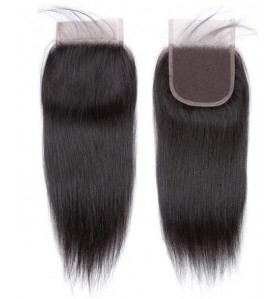 Straight Lace Closure 4x4 Free Part Closure 100% Brazilian Virgin Human Hair Lace