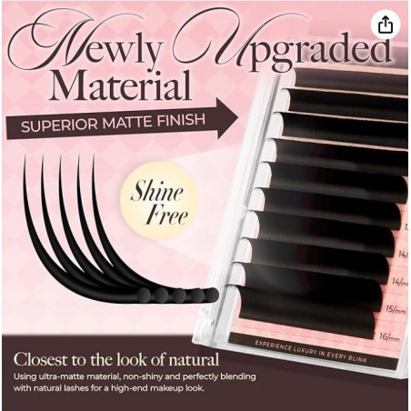 Volume Lash Extensions 0.03-0.20 J/B/L/C/CC/D Curl 8-16mm Mixed & Single Length Tray