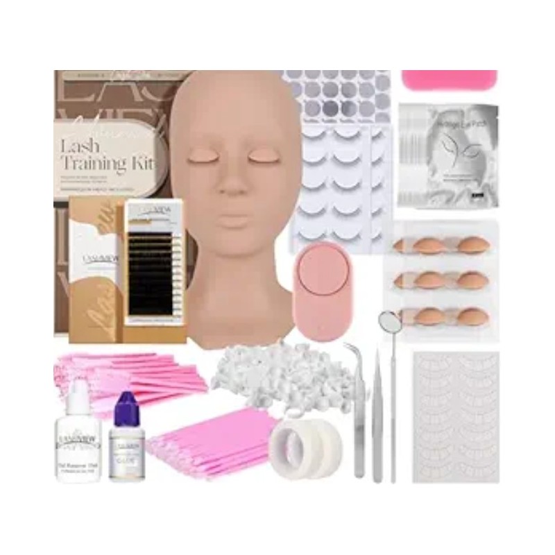 Lash Mannequin Head , with 4 Pairs Replaced Eyelids Practice, Makeup Soft-Touch Rubber, Natural Skin Color Lash Mannequin Head , with 4 Pairs Replaced Eyelids Practice, Makeup Soft-Touch Rubber, Natural Skin Color