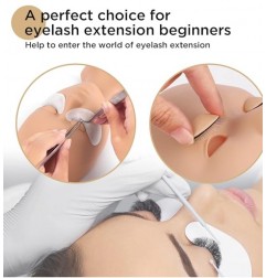 Lash Mannequin Head , with 4 Pairs Replaced Eyelids Practice