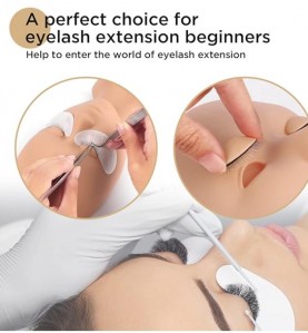 Lash Mannequin Head , with 4 Pairs Replaced Eyelids Practice