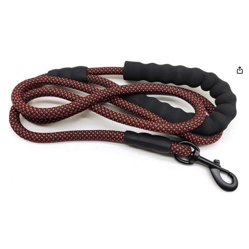 Heavy Duty Rope Dog Leash Soft Padded Handle Thick Lead for Large Medium Dogs