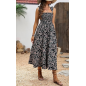 copie de copie de copie de NH Summer Floral Dresses 2025 Beach Vacation Casual Long Maxi Sundresses - Blue Foam Dream