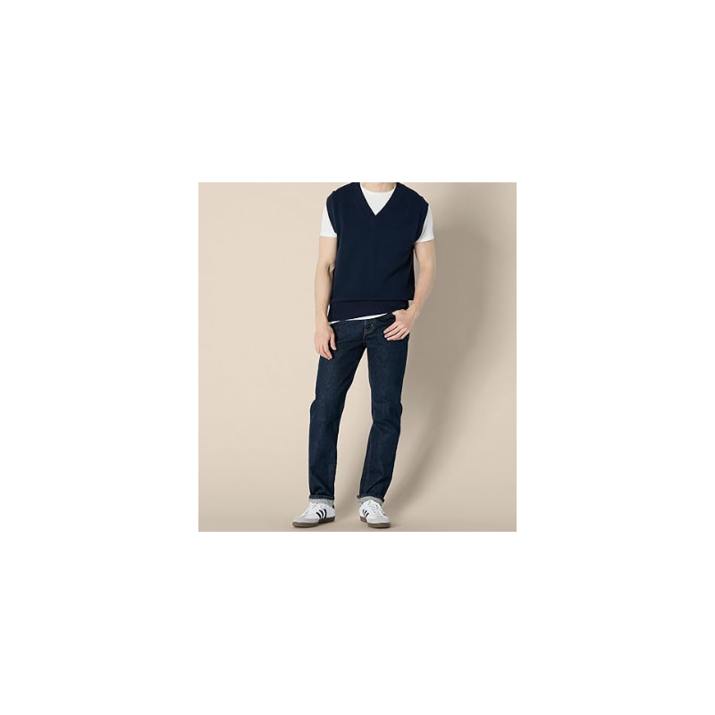 NH 2025 Men's Relaxed-Fit V-Neck Sweater Vest - Navy
