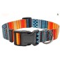 Nylon Dog Collar with Bohemia Floral Tribal Geometric Patterns Soft Collar Adjustable for Small Medium Large and Ex-Large Dogs