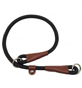 Slip Collar Nylon Rope Choke Collar for Dog Training- No Pull Round Martingale Dog Collars for Small Medium Large Dogs
