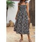 copie de copie de copie de NH Summer Floral Dresses 2025 Beach Vacation Casual Long Maxi Sundresses - Blue Foam Dream