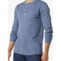 NH 2025 Long Sleeve Shirts for Men, Regular-Fit Waffle - Blue