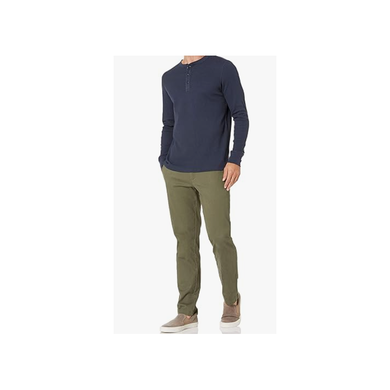 NH 2025 Long Sleeve Shirts for Men, Regular-Fit Waffle - Navy