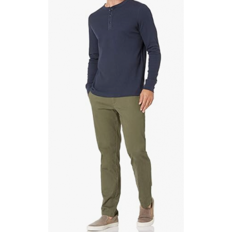 NH 2025 Long Sleeve Shirts for Men, Regular-Fit Waffle - Navy