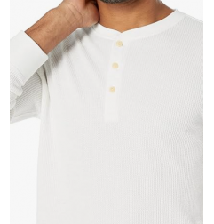 NH 2025 Long Sleeve Shirts for Men, Regular-Fit Waffle - White