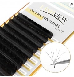 0.07 Thickness C Curl 8-15mm Mixed Tray Volume Faux Eyelash Extensions Silk Individual Lash