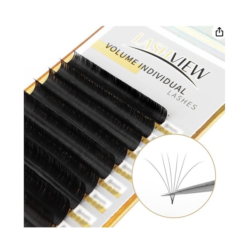0.07 Thickness C Curl 8-15mm Mixed Tray Volume Faux Eyelash Extensions Silk Individual Lash